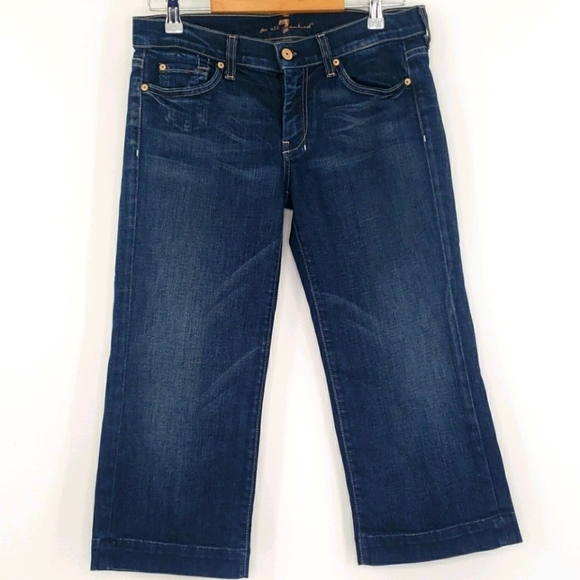 7 For All Mankind Crop Dojo Capri Jeans - Picture 2 of 9